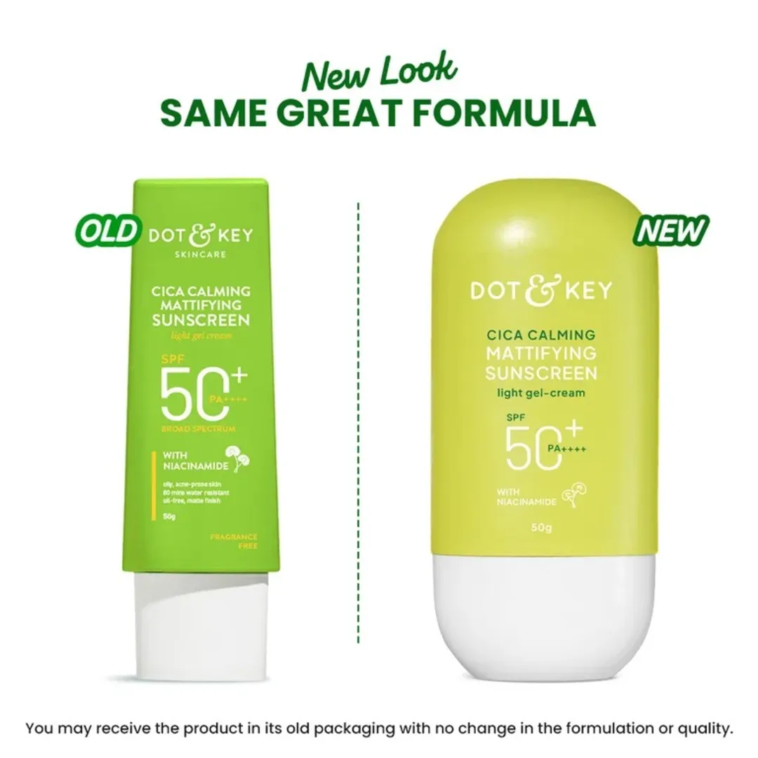 Dot & Key Cica + Niacinamide Sunscreen, In-Vivo Tested SPF 50+ PA++++