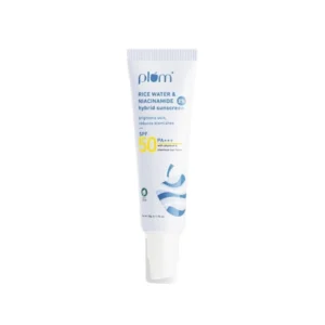 Plum 2% Niacinamide & Rice Water Hybrid Face Sunscreen With SPF 50 PA+++ (50gm)