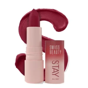 A highly pigmented matte lipstick that offers long-lasting color with a smooth, comfortable feel. Made in India.