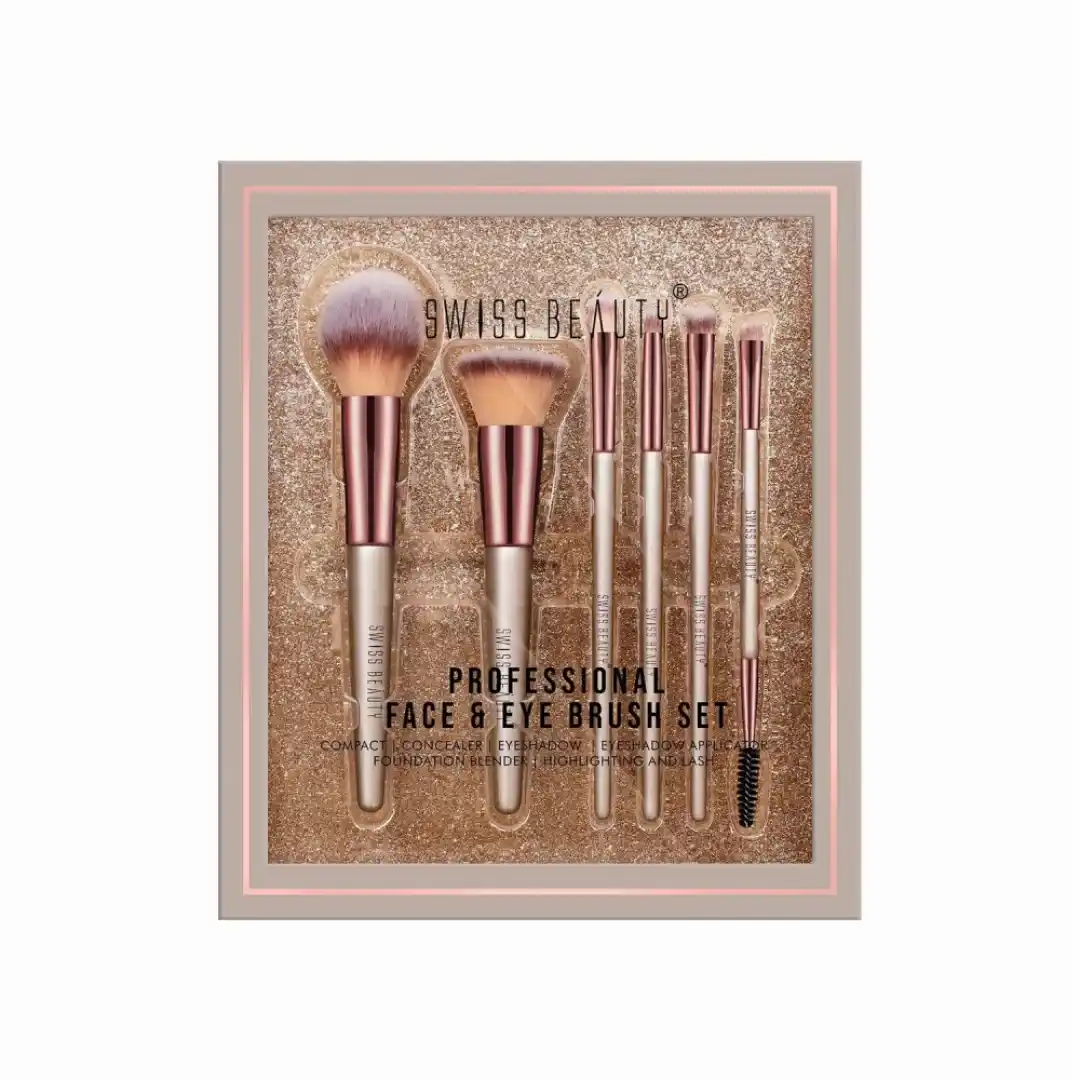 Swiss Beauty Professional Face & Eye Brush Set (6pcs) Swiss Beauty Professional Face & Eye Brush Set (6pcs)