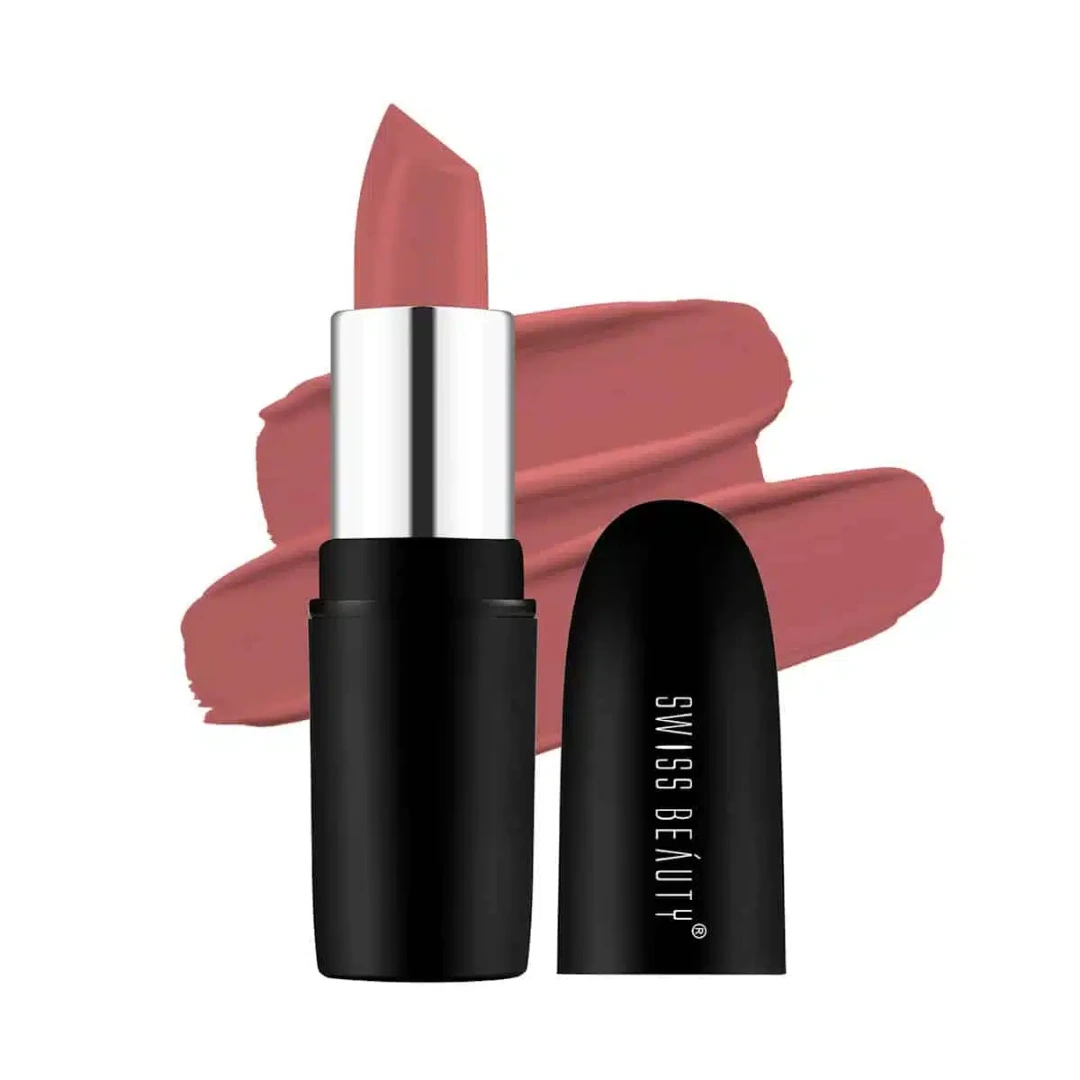 Swiss Beauty Pure Matte Lipstick - 213 Bare Swiss Beauty Pure Matte Lipstick - 213 Bare
