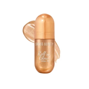 Swiss Beauty Roll n Glow Glitter Oil - Golden (13.5ml)