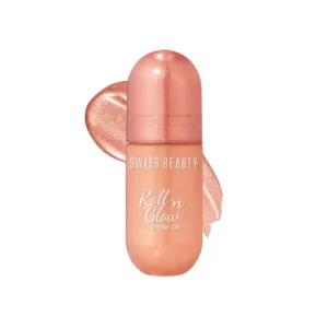 Swiss Beauty Roll n Glow Glitter Oil - Pink (13.5ml)