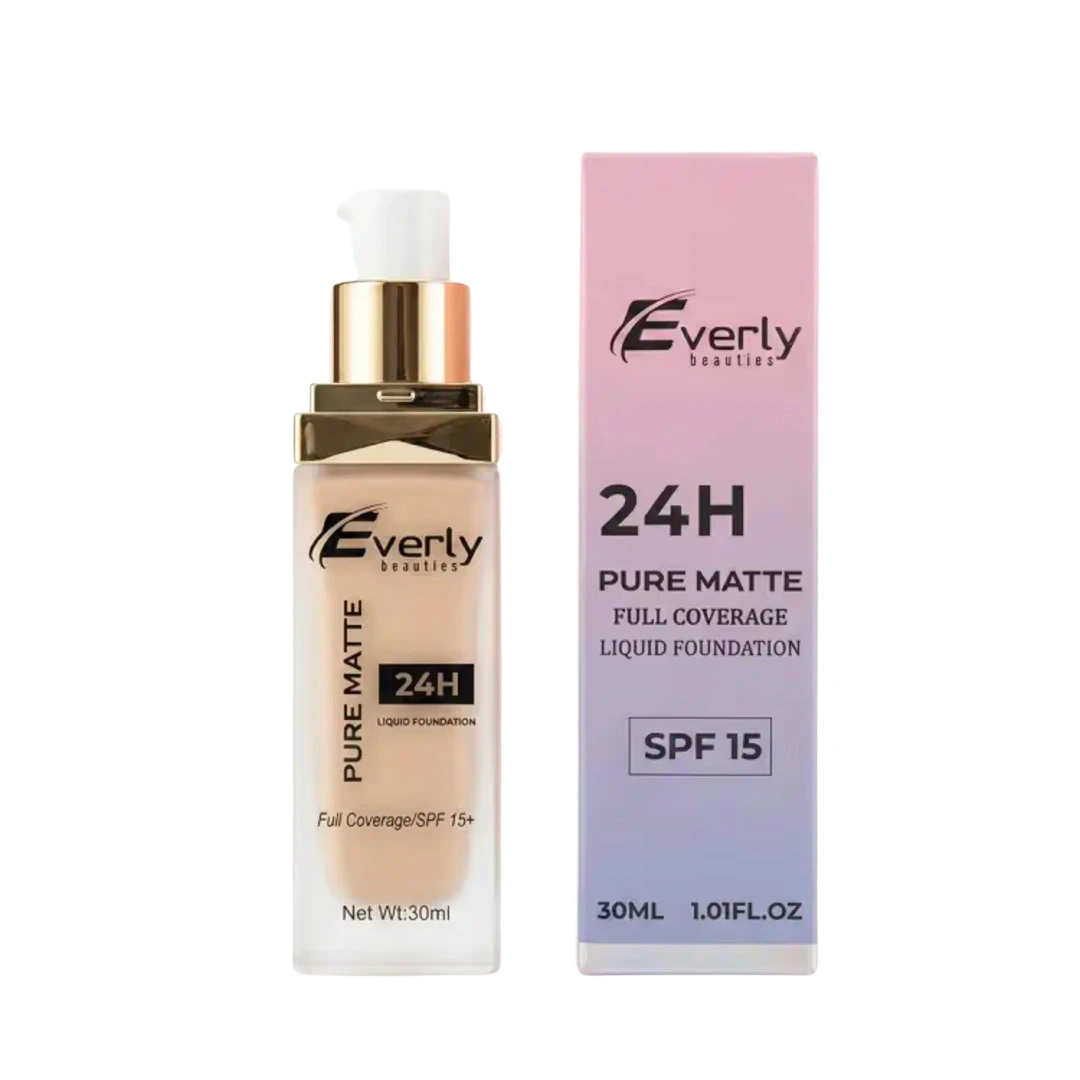 Everly Beauties Pure Matte Full Coverage Foundation with SPF 15+ (30ml)