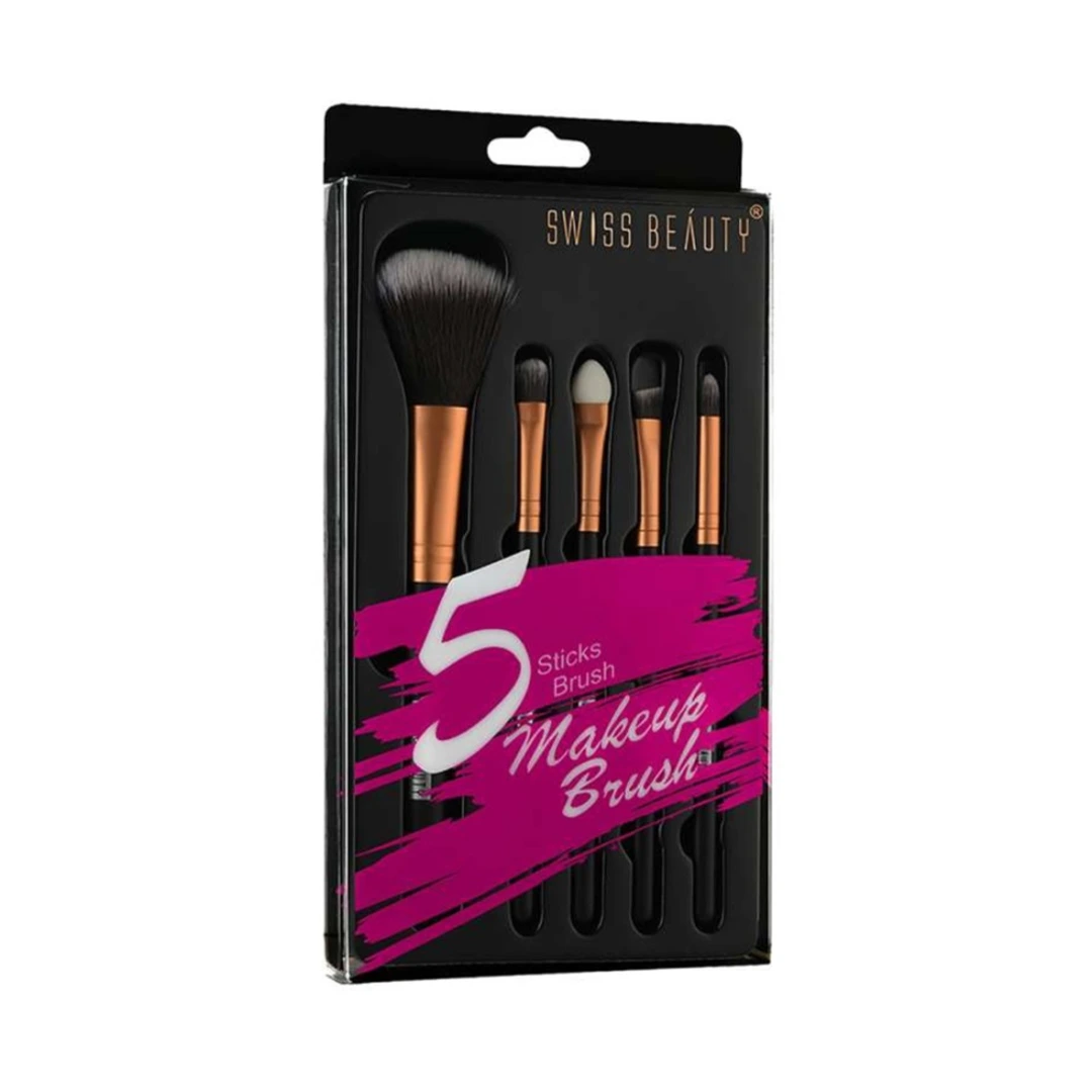 Swiss Beauty 5 Sticks Makeup Brushes - Golden 01 Swiss Beauty 5 Sticks Makeup Brushes - Golden 01