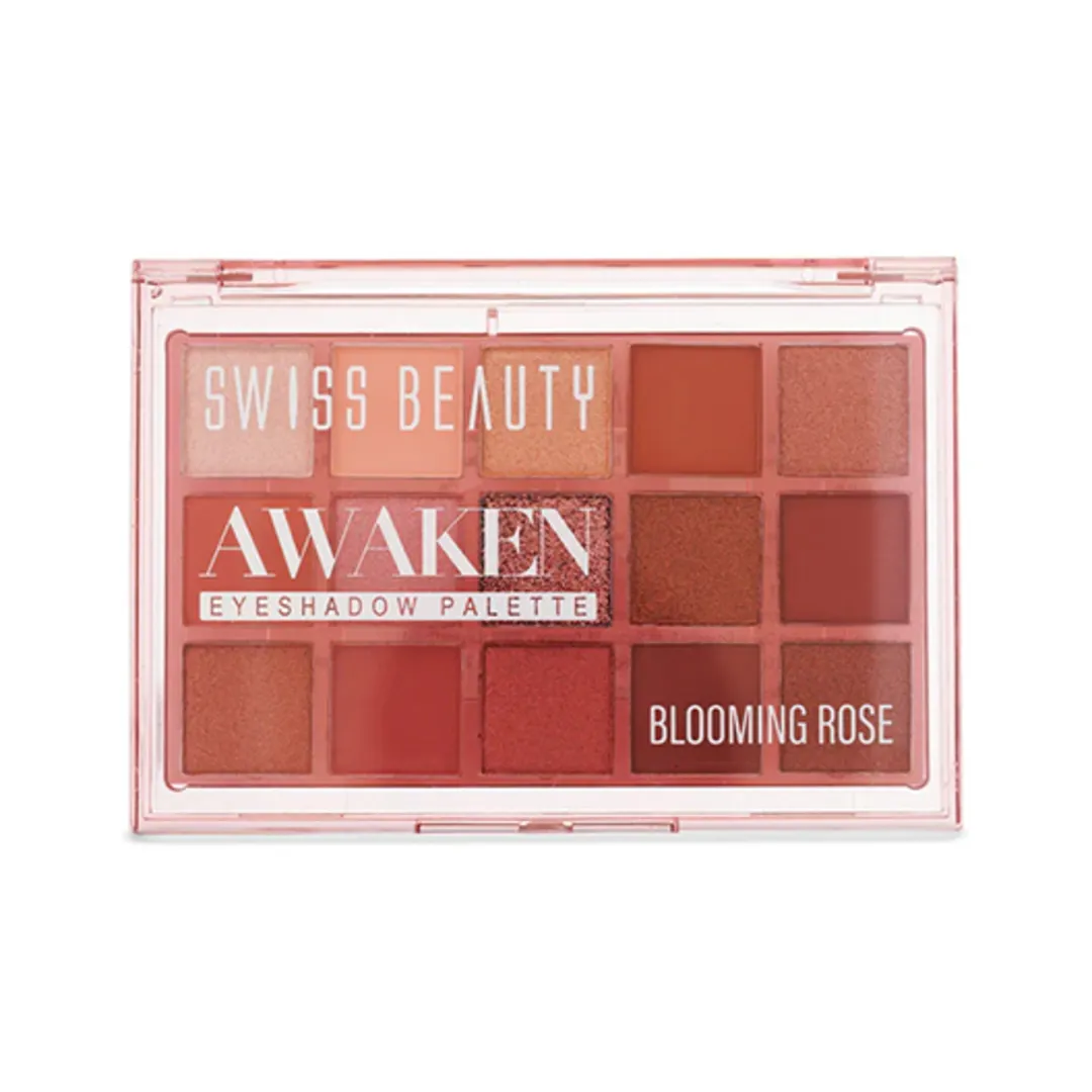 Swiss Beauty Awaken Eyeshadow Palette - 01 Blooming Rose Swiss Beauty Awaken Eyeshadow Palette - 01 Blooming Rose