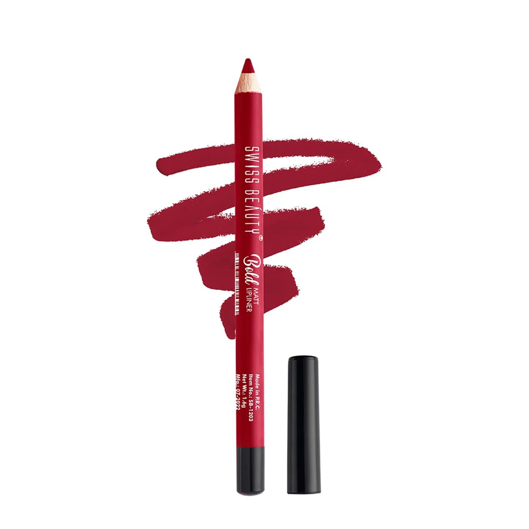 Swiss Beauty Bold Matt Lipliner - Bright Maroon 07 Swiss Beauty Bold Matt Lipliner - Bright Maroon 07