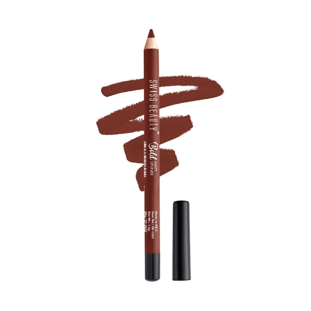 Swiss Beauty Bold Matt Lipliner - Cherry Brown 06 Swiss Beauty Bold Matt Lipliner - Cherry Brown 06