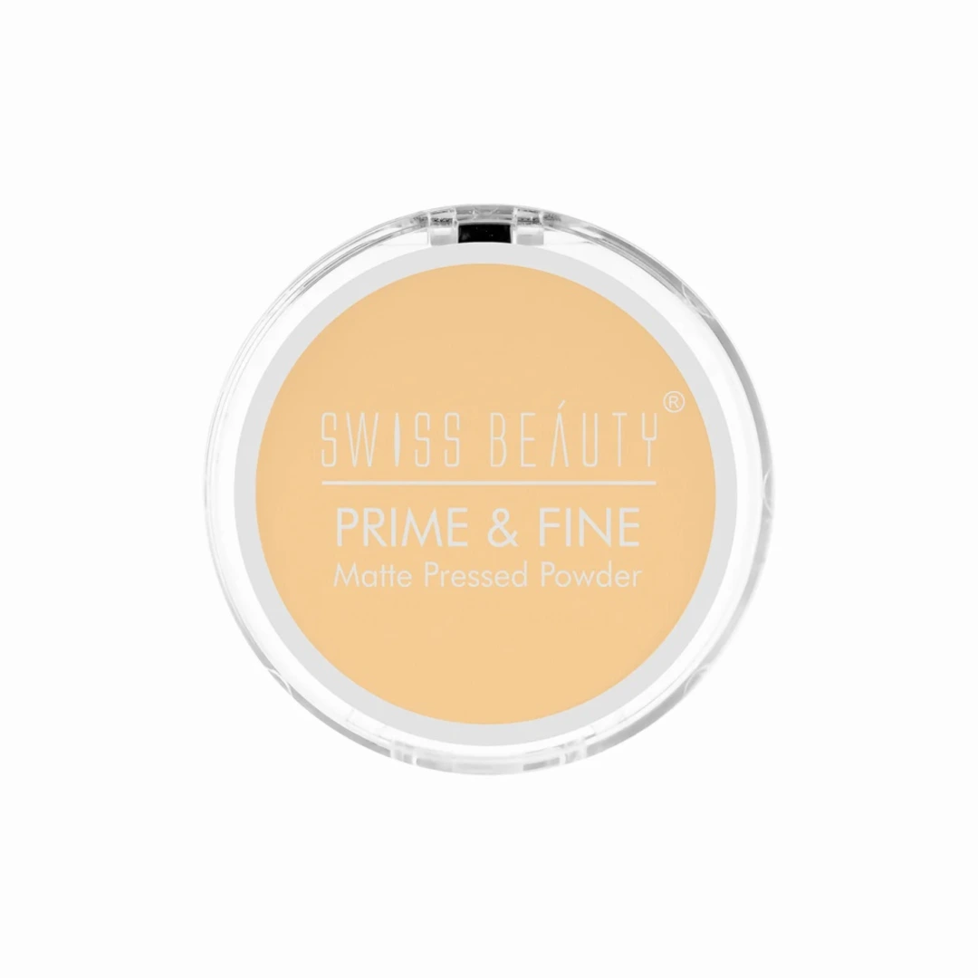 Swiss Beauty Prime Fine Matte Pressed Powder - 04 Natural Beige Swiss Beauty Prime Fine Matte Pressed Powder - 04 Natural Beige