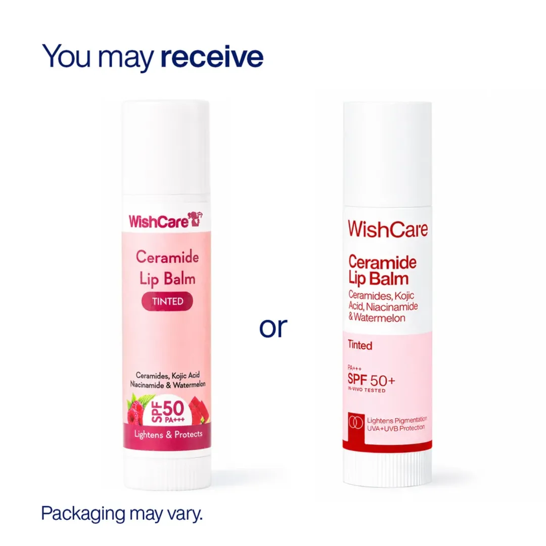 WishCare Ceramide Lip Balm with SPF 50 PA Natural Pink